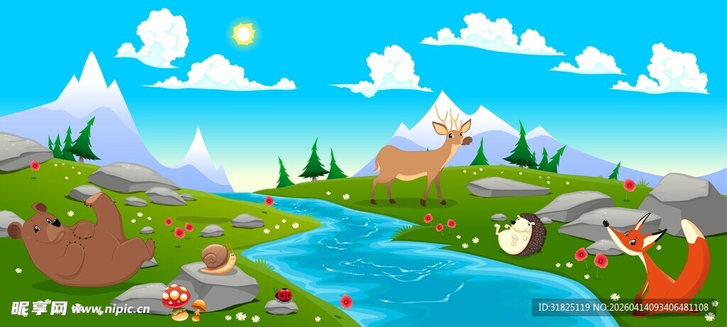 美丽户外自然风光场景