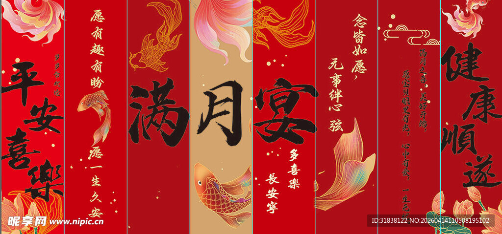 满月宴  生日宴   展板