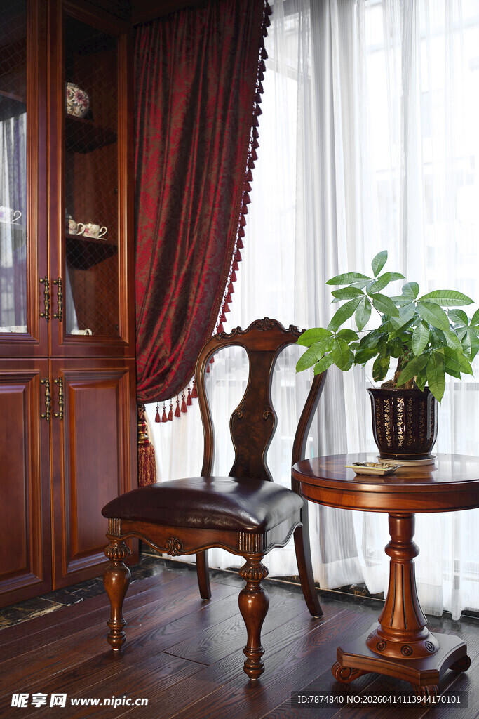 复古优雅的室内家居一角