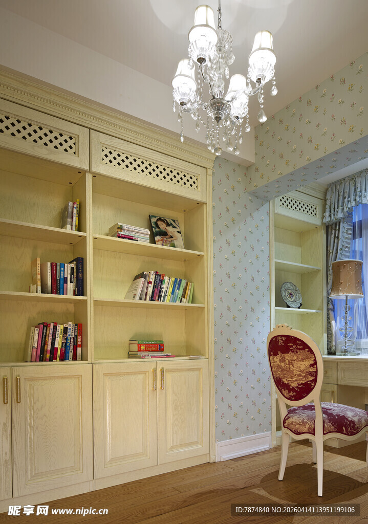 温馨典雅的书房一角