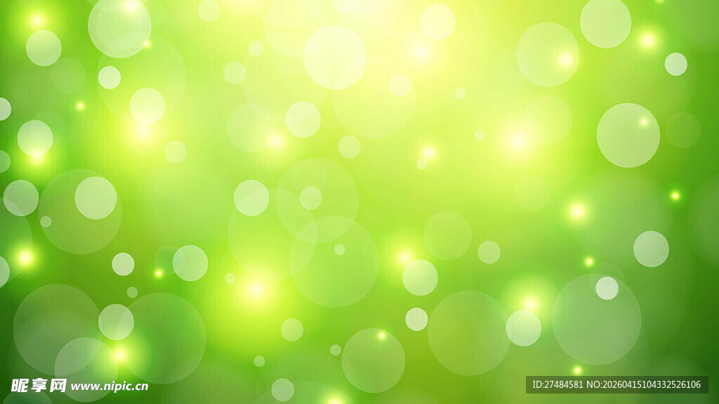 梦幻绿色光斑背景图