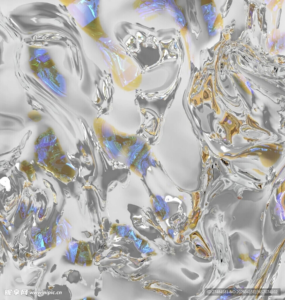 梦幻炫彩流体纹理图案