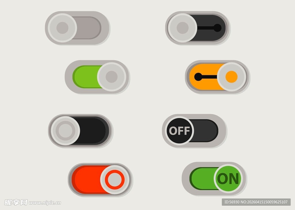 多样开关按钮设计展示