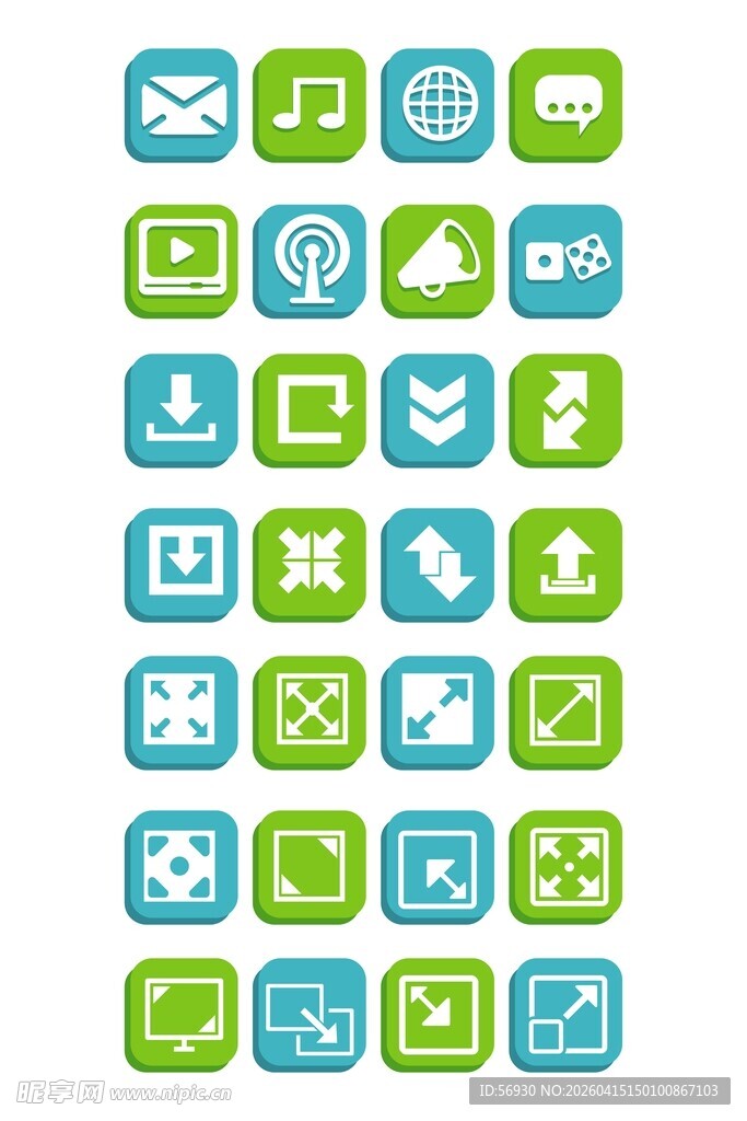 多彩鼠标操作交互图标集合