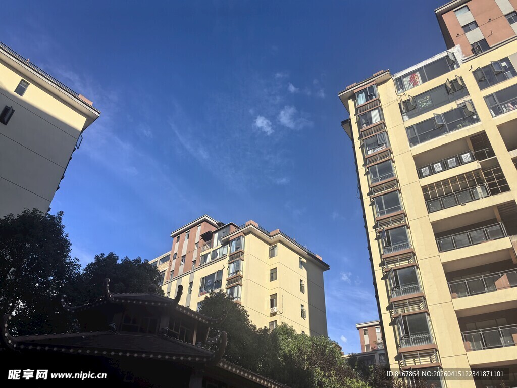 城市中林立的居民住宅楼