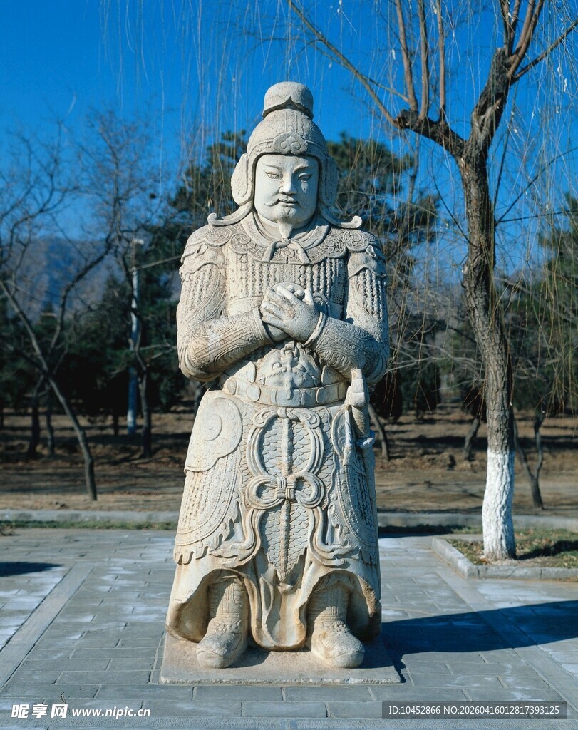 古代武将石像