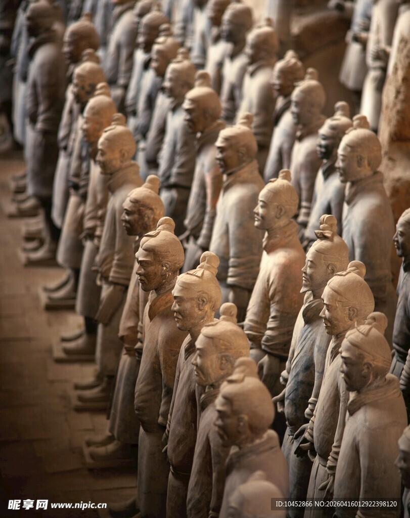 壮观的秦始皇陵兵马俑阵列