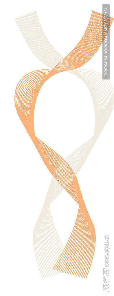 双色缠绕丝带造型