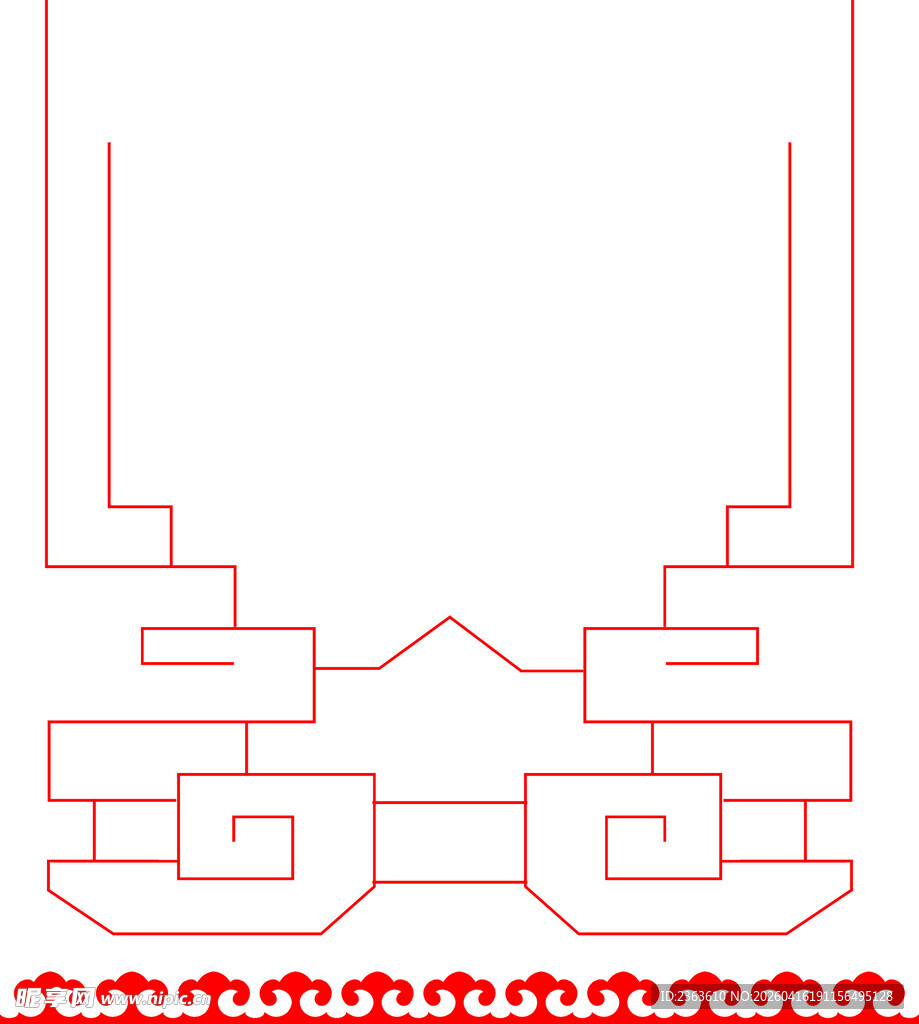 中式传统建筑装饰图案