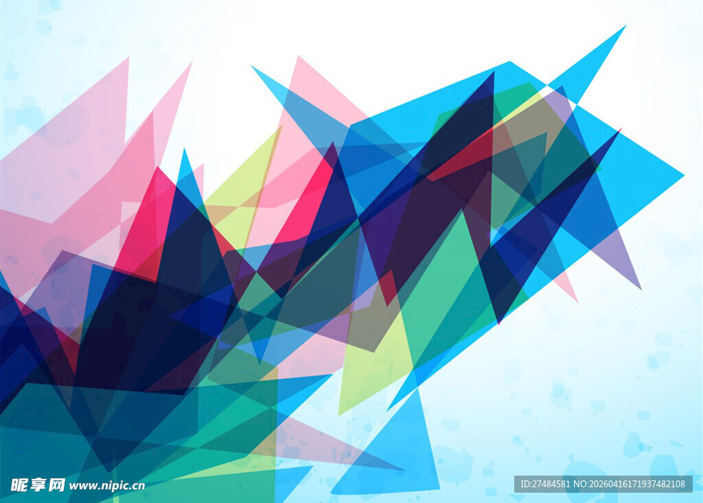 多彩几何抽象背景图案