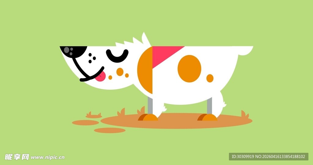 戴墨镜的卡通小狗