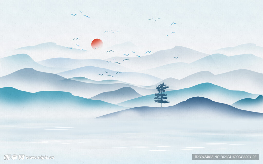 新中式意境山水画