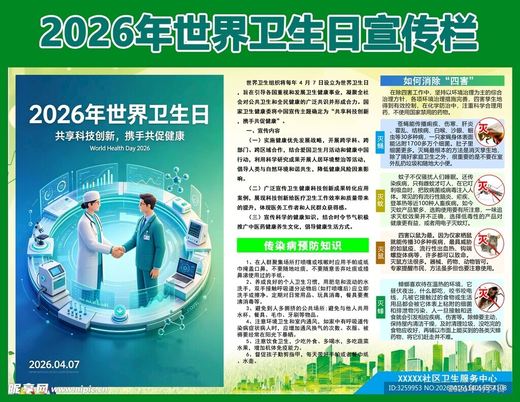 2026年世界卫生日宣传栏