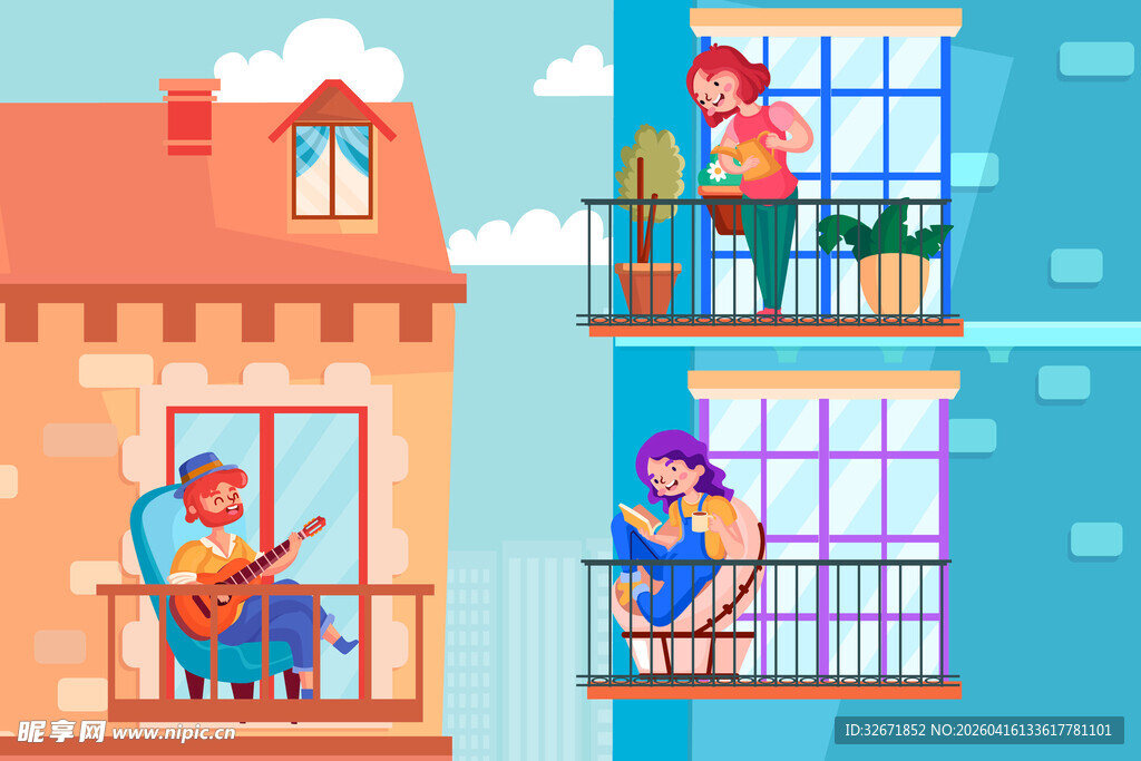 阳台生活场景