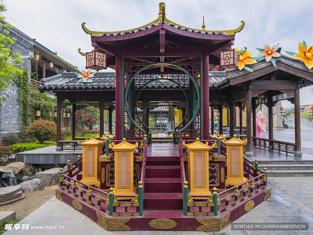 中式古典凉亭景观