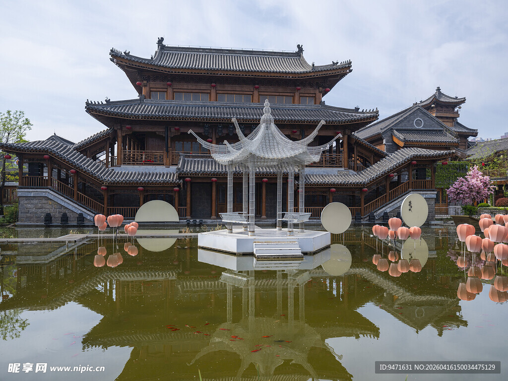 中式水乡古建筑景观