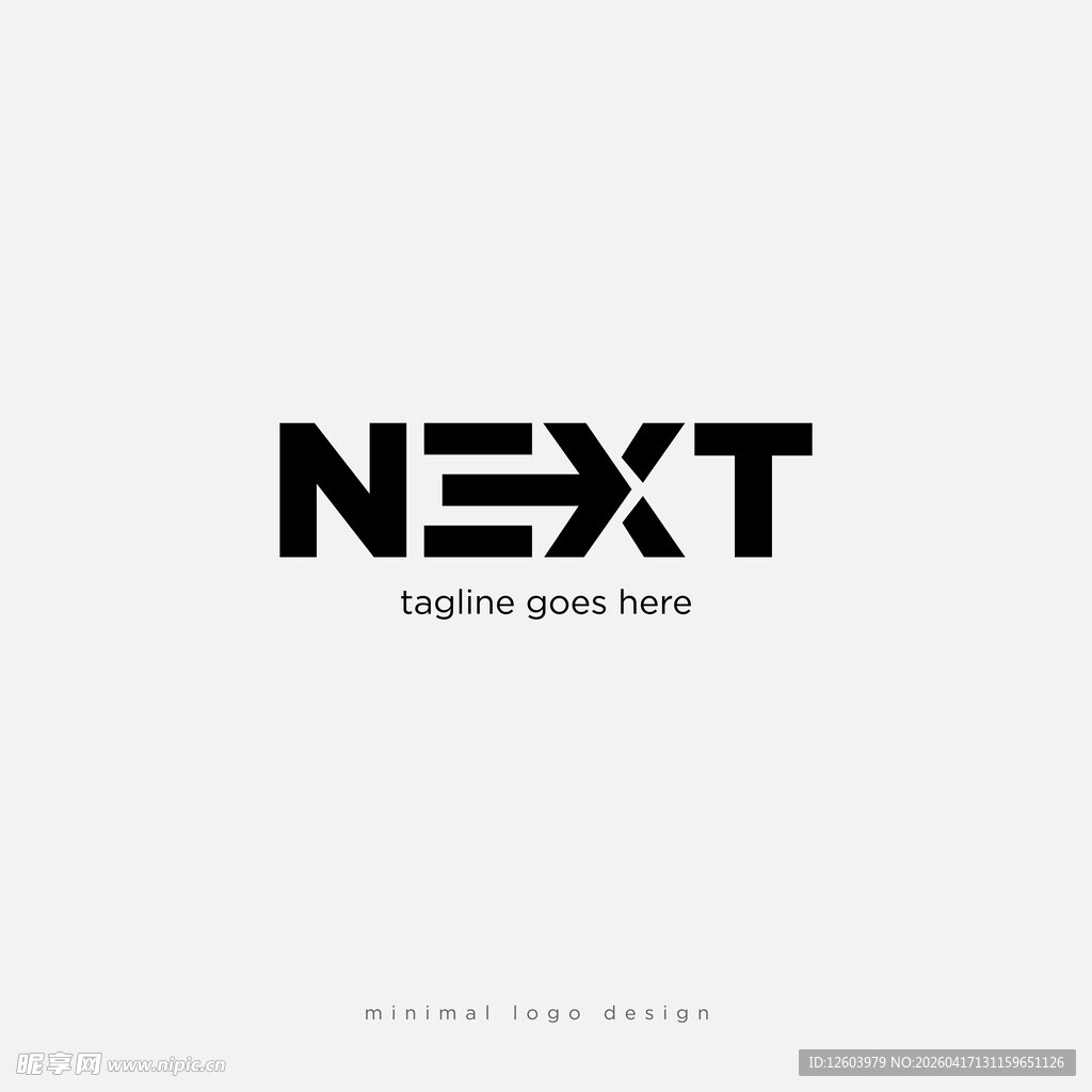 简约风格NEXT品牌标识设计