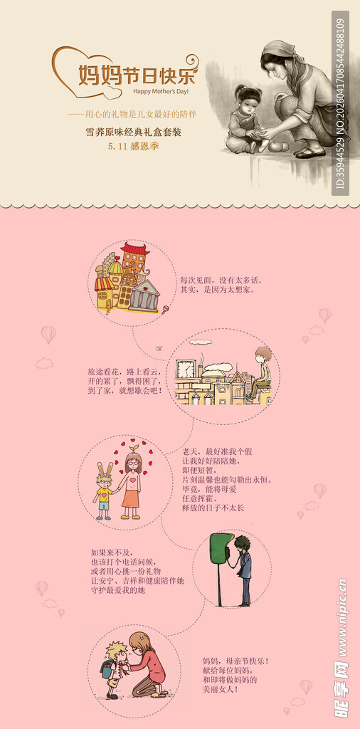 卡通风格婚礼流程插画