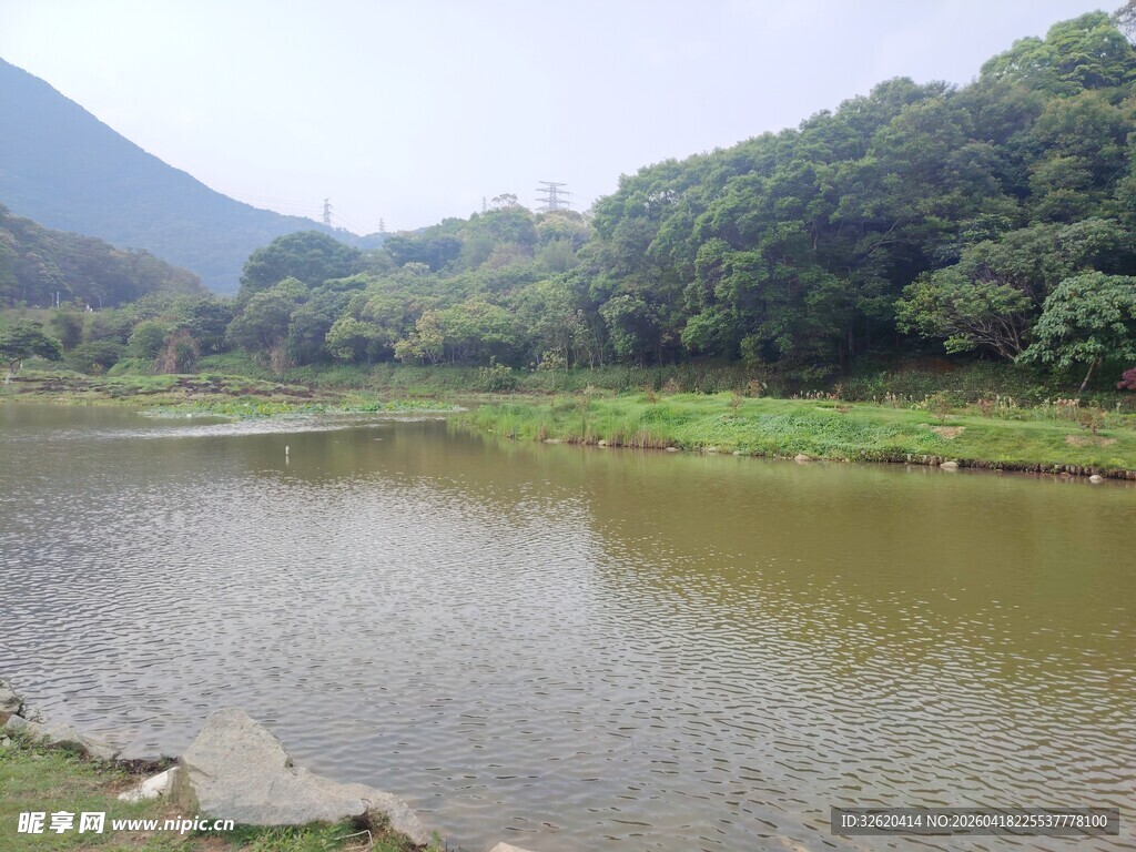 宁静湖畔自然风光