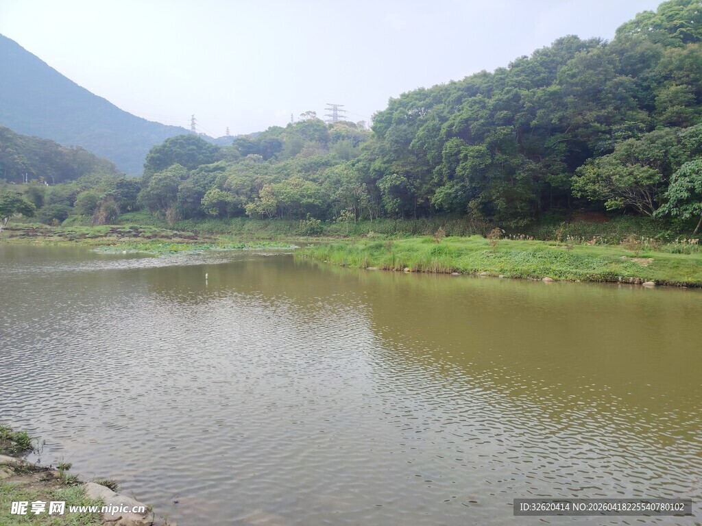 宁静湖畔自然风光