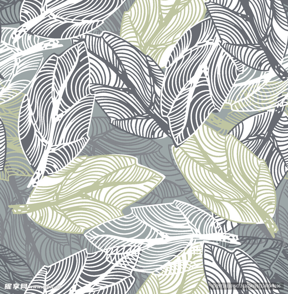 叶形图案背景纹理设计
