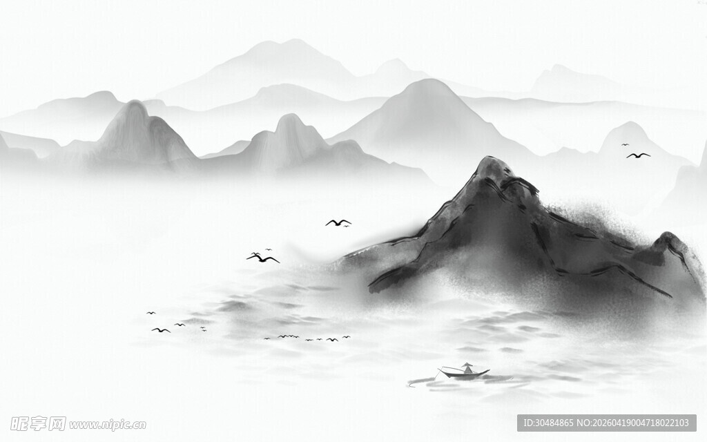 水墨山水背景