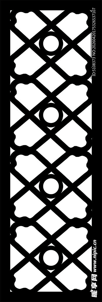 黑白几何镂空图案设计