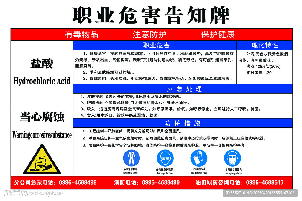 职业危害告知牌