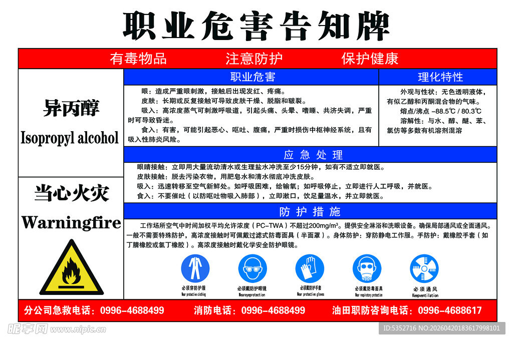 职业危害告知牌