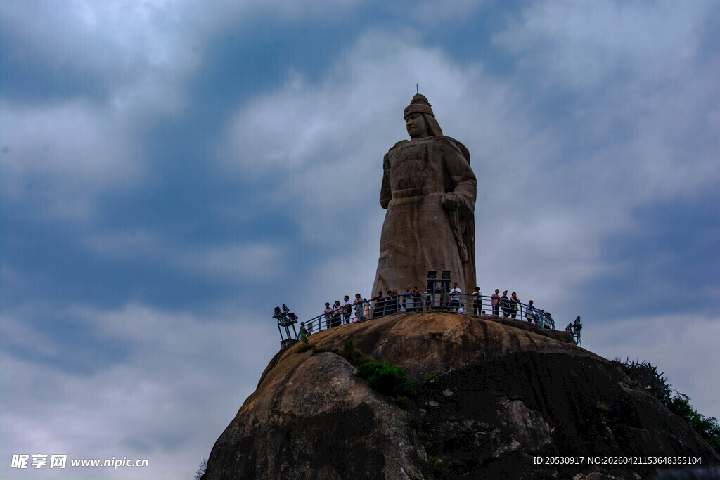厦门城市风光鼓浪屿郑成功雕塑