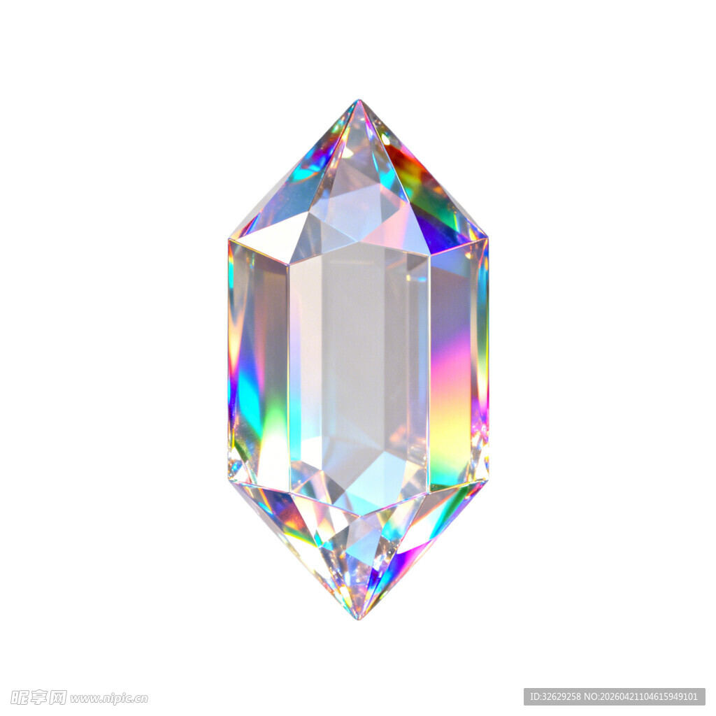 闪耀多彩菱形水晶
