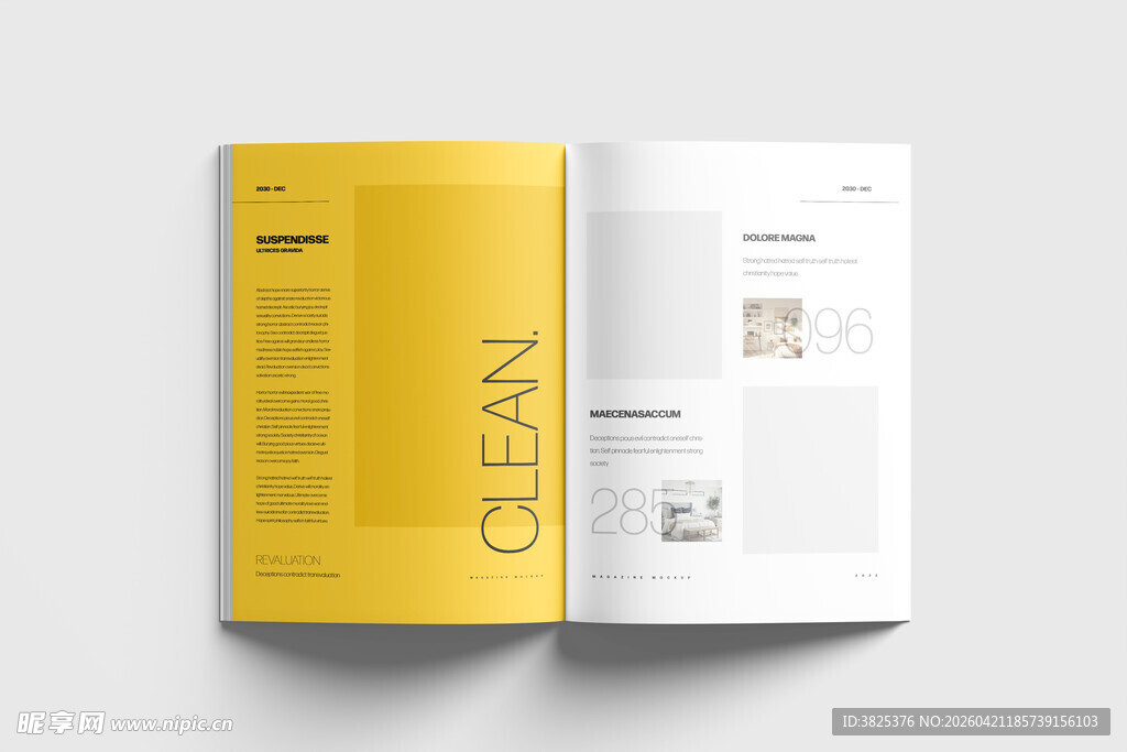 A4时尚杂志设计展示样机