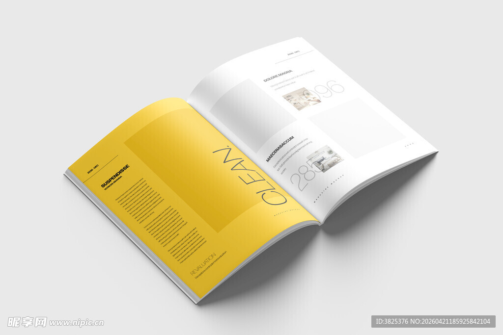 A4时尚杂志设计展示样机