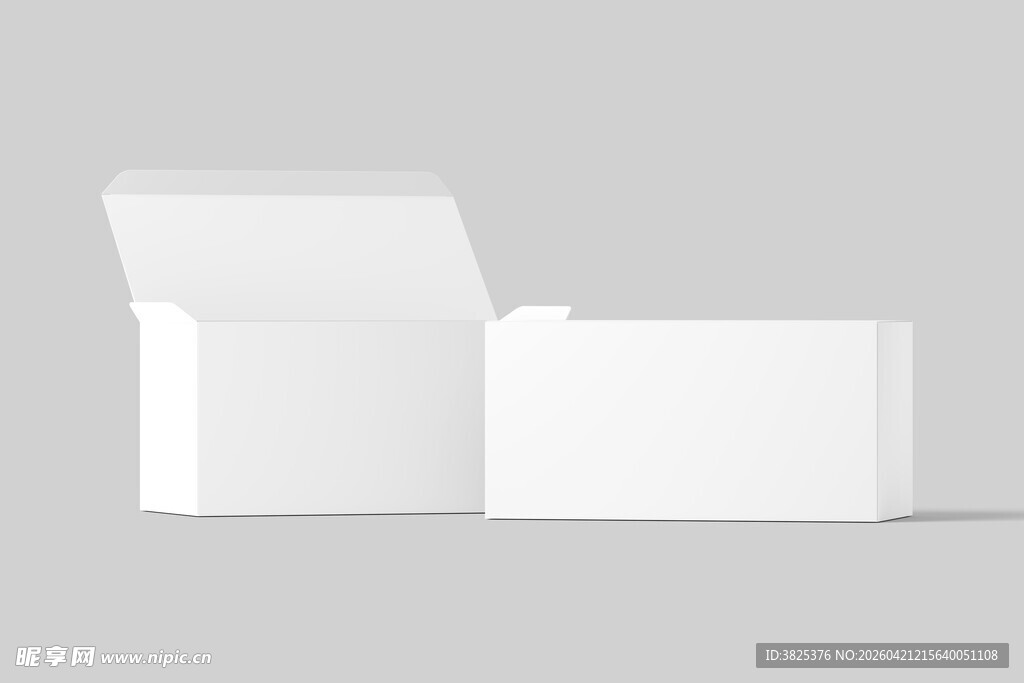 空白长方纸盒包装设计展示样机