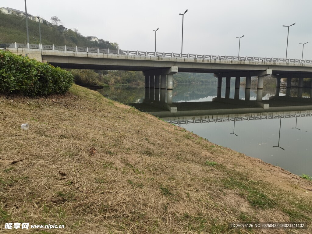 河边桥梁风景