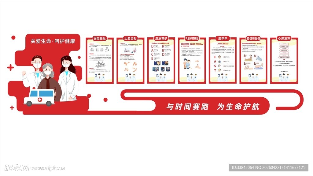 急救知识文化墙