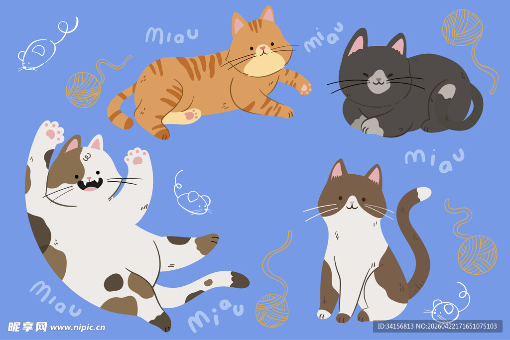猫咪矢量卡通