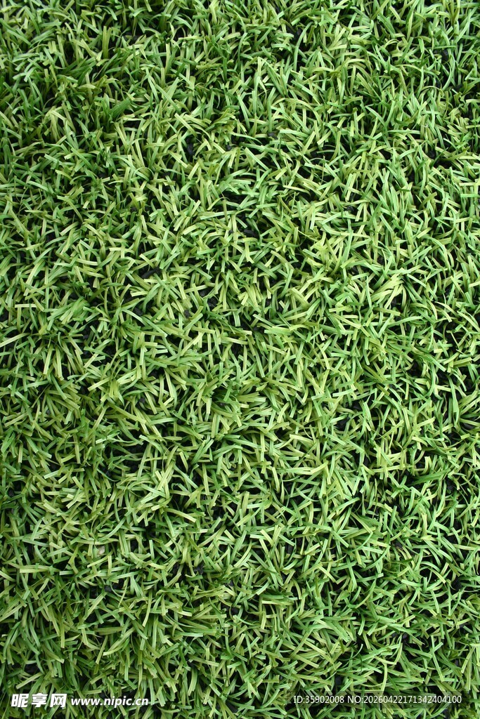翠绿人造草坪纹理特写