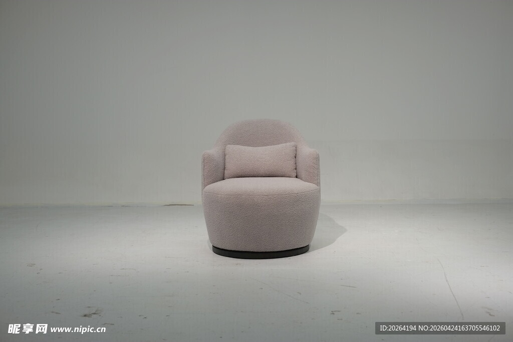 简约粉色单人沙发椅