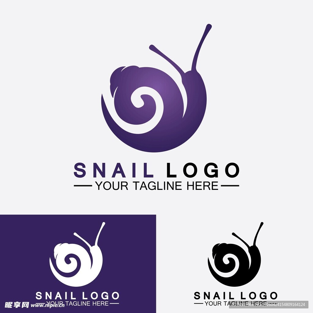 蜗牛标志设计