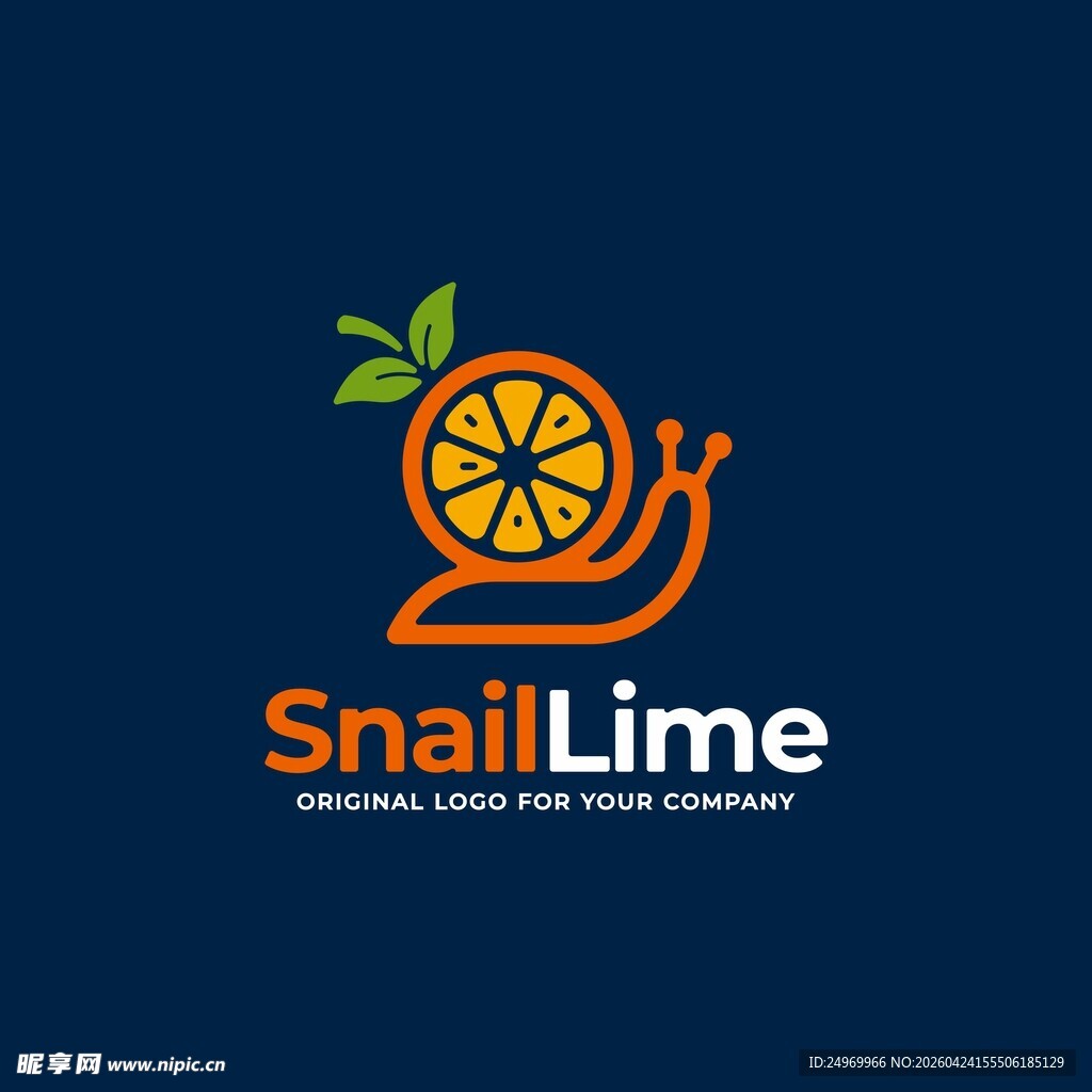 蜗牛柠檬标志设计
