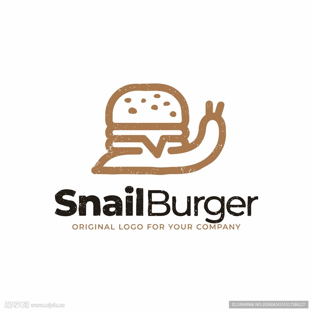 蜗牛汉堡标志设计