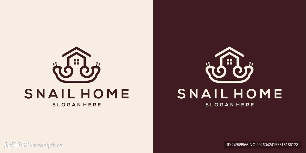 蜗牛之家品牌标志设计