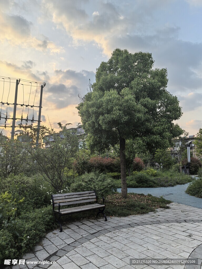 公园黄昏美景