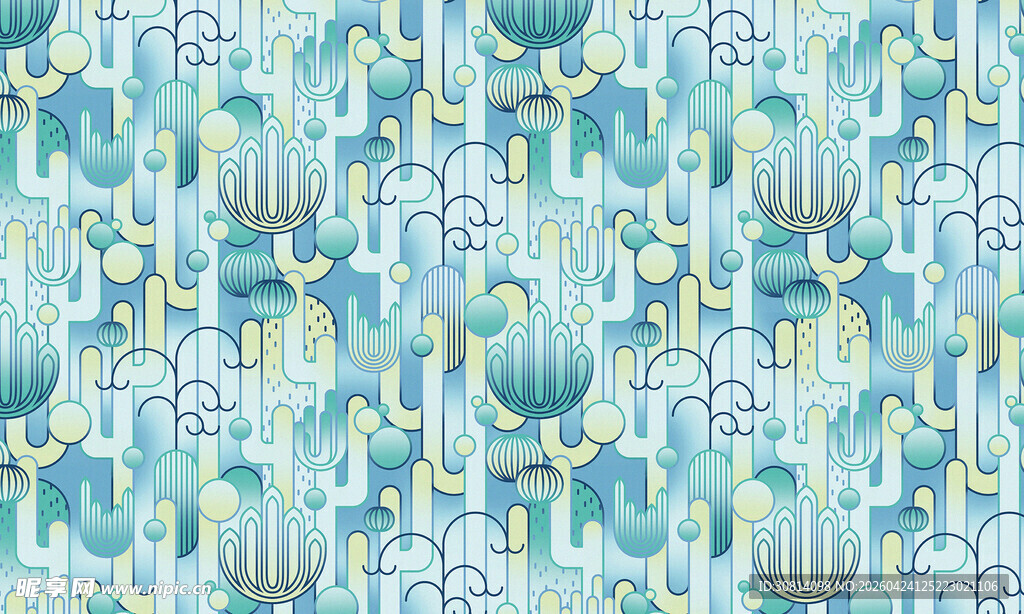 清新花卉图案纹理背景