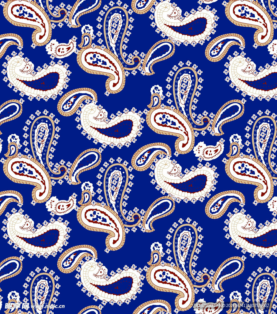 大牌腰果花图案