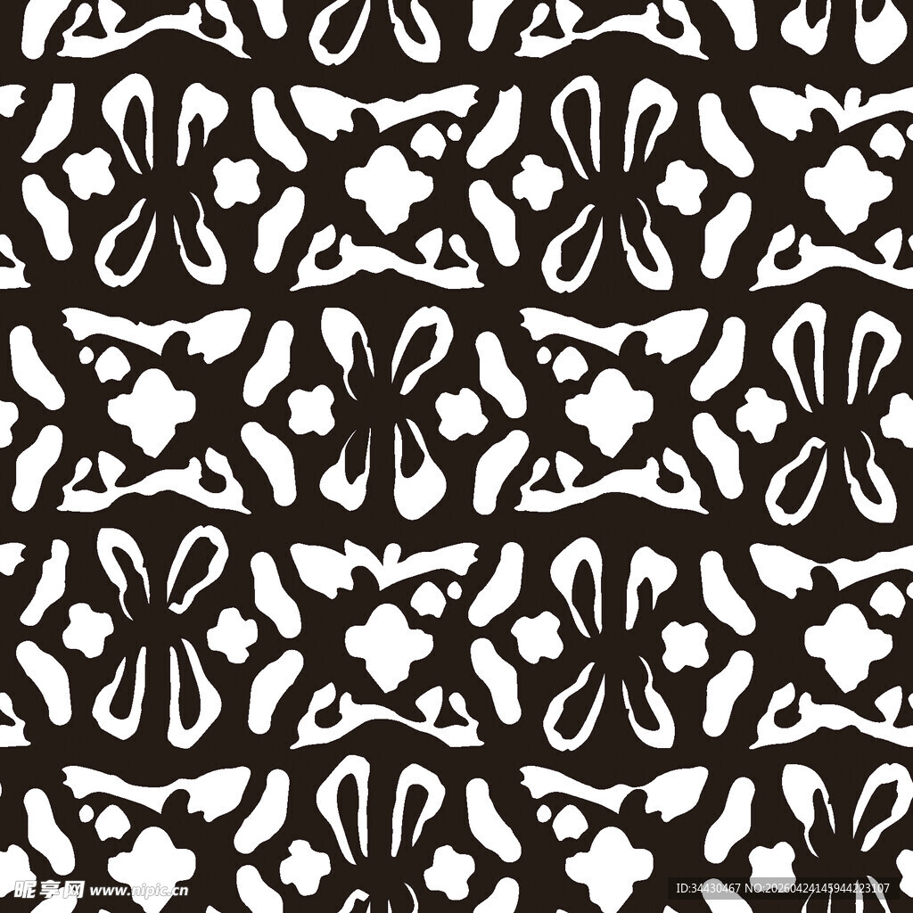 黑白几何花纹图案