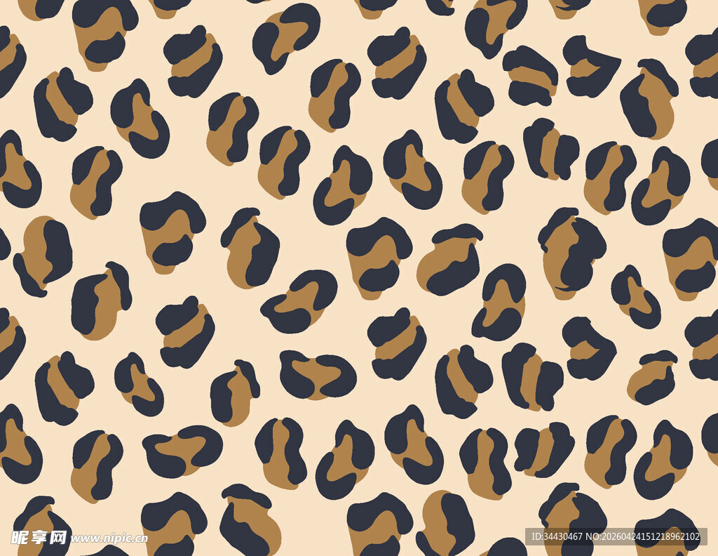 豹纹图案纹理背景