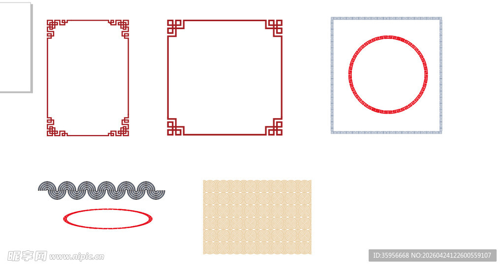 边框 中国风 底纹 矢量图 