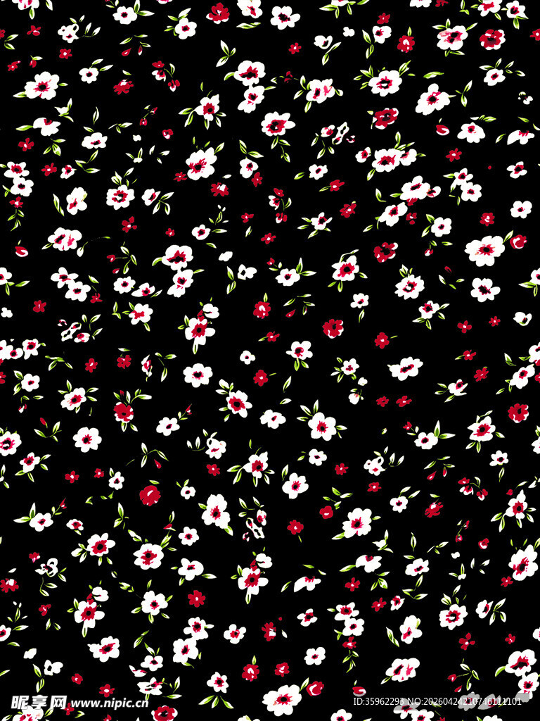 黑色底小碎花图案纹理